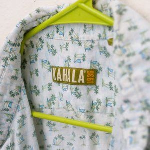 Kahala Short Sleeve Micro Pattern Hawaiian Shirt